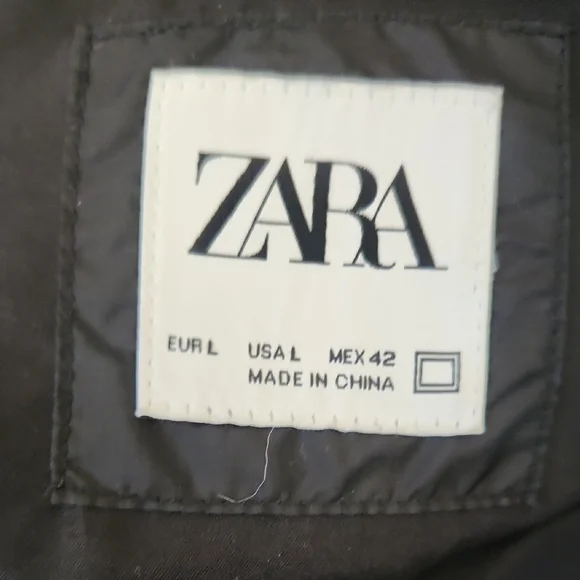 Zara Black Quilted Jacket - Picture 5 of 10